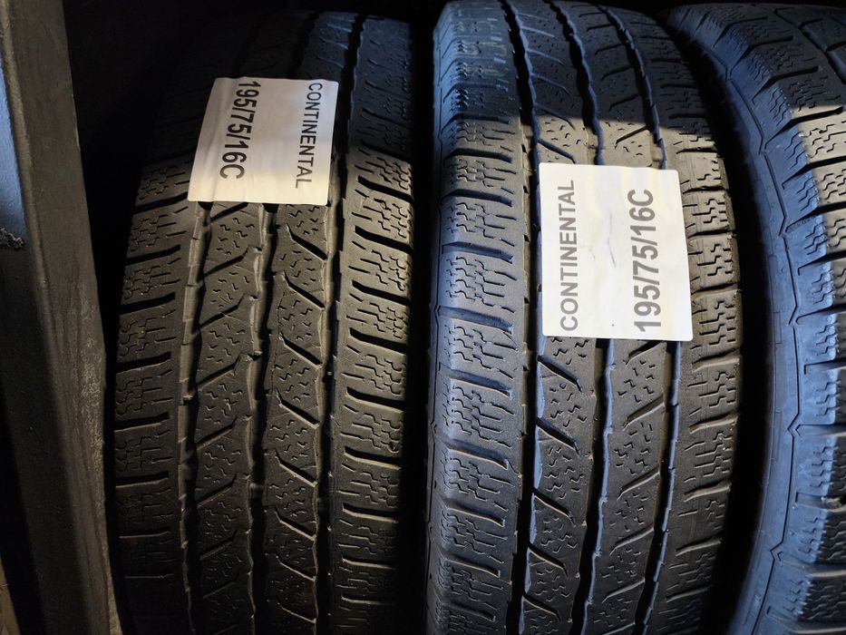 195 75 16C  Continental iarnă dot 2021-202 adâncime prof 6,5mm.