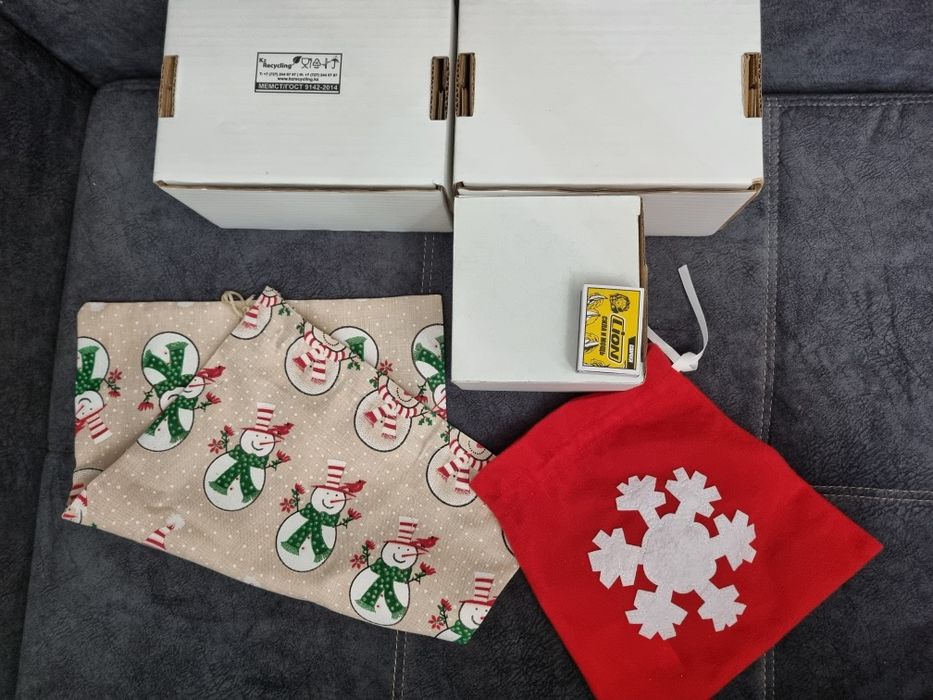 Продам подарочные новогодние мешочки и боксы/коробочки