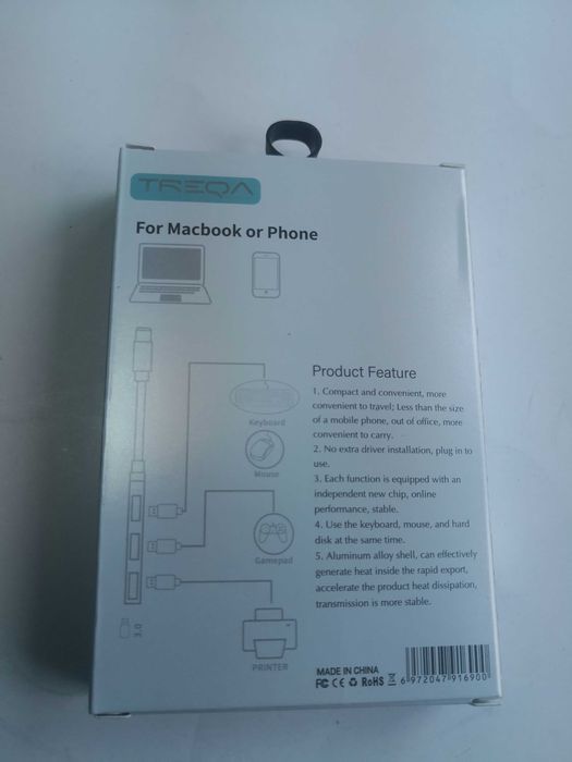 Hub 4-in-1 cu usb 3.0 si adaptor tip c