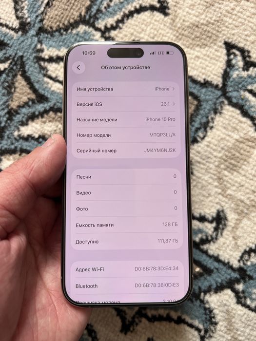 iPhone 15 Pro 128GB Natural Titanium 770$