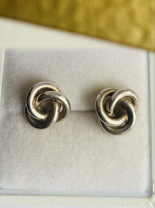 Cercei din argint impletiti, model original