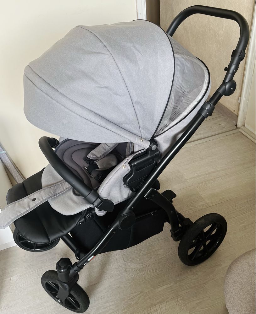 Количка 3 в 1 Buba - Zaza, Warm Grey