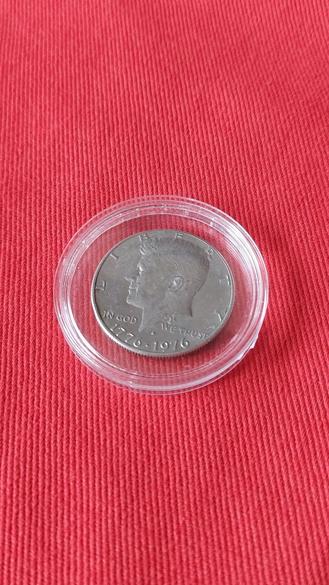 Monedă Half Dollar Kennedy aniversară, 200 ani USA Independence