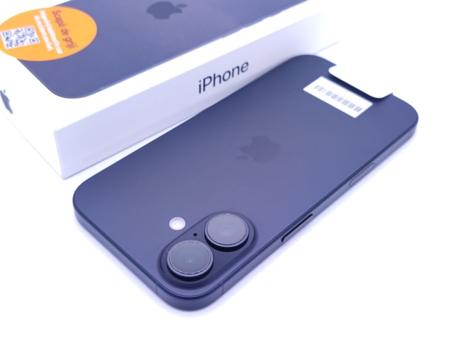 Apple iPhone 16 128GB Black 8GB Single SIM, Garantie 24 luni | #D88144