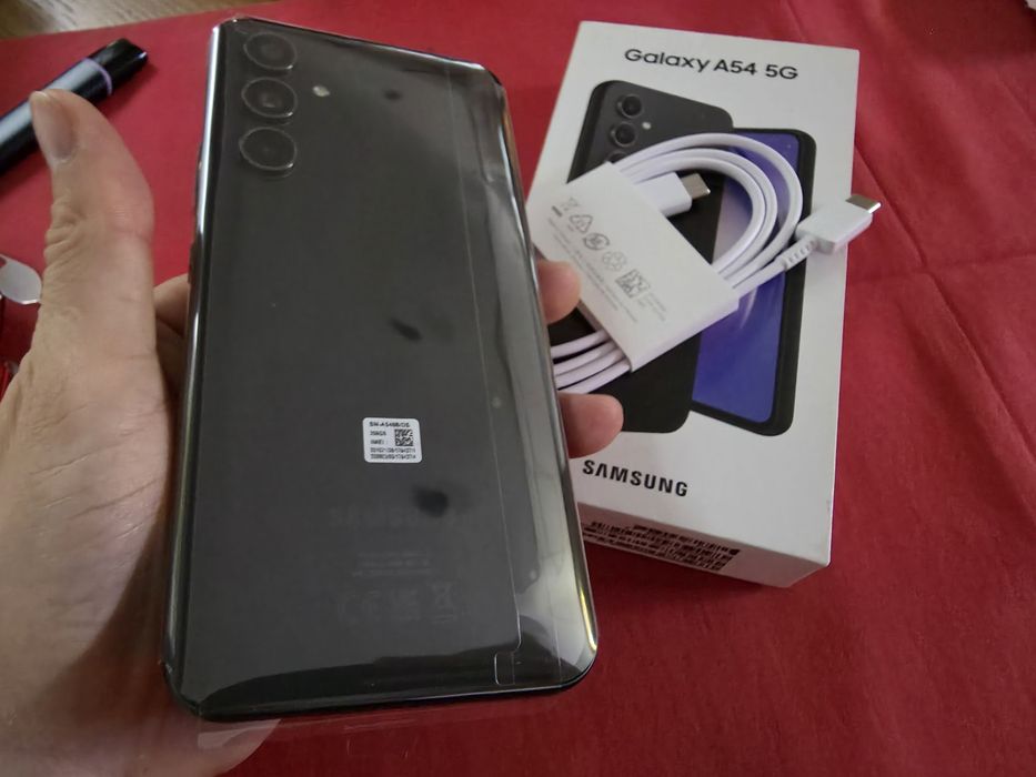-Samsung A54-5G, Nou, 256Gb, 8Ram, 0 cicluri incarcare, nefolosit, Neg