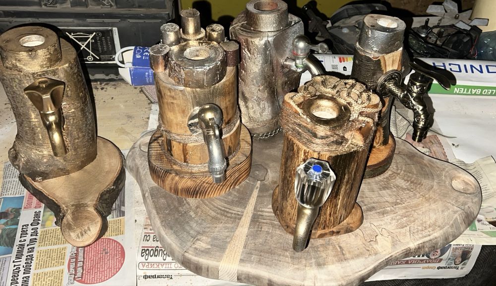 Диспенсър за Алкохол ръчно изработен