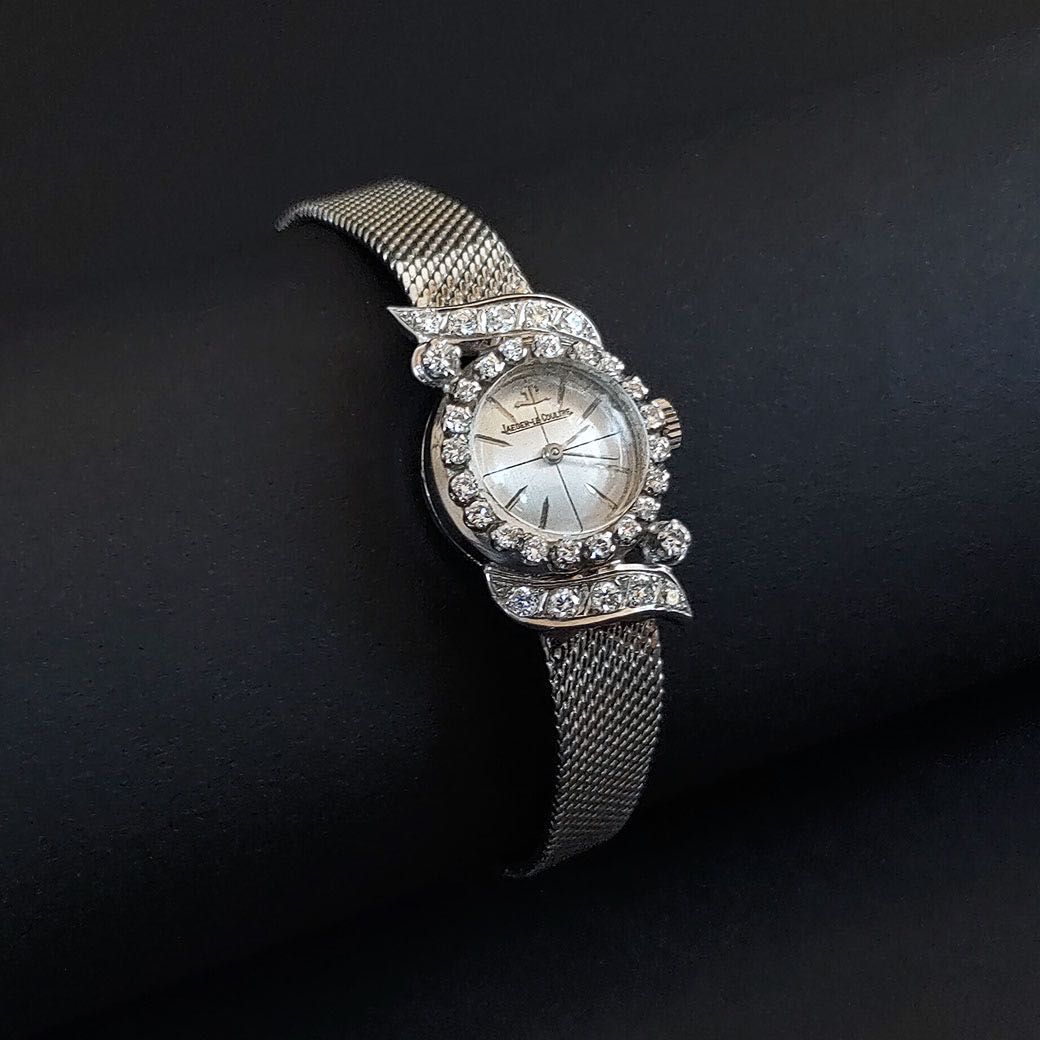 Ceas Jaeger LeCoultre, aur 18k cu diamante, perfect