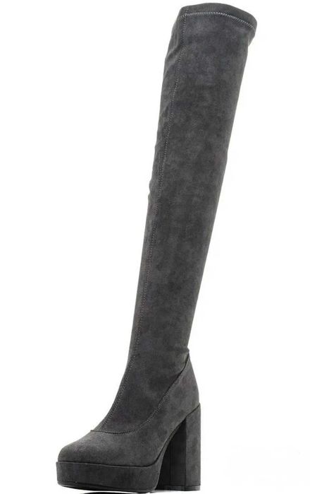 Серые ботфорты (демисезон) 37 р.