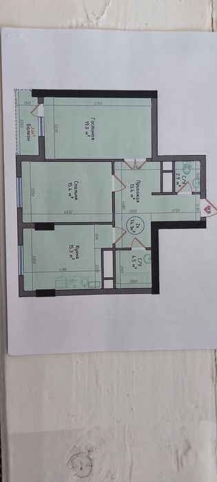 Квартира сотилади. 2 хона Бриллиант сити