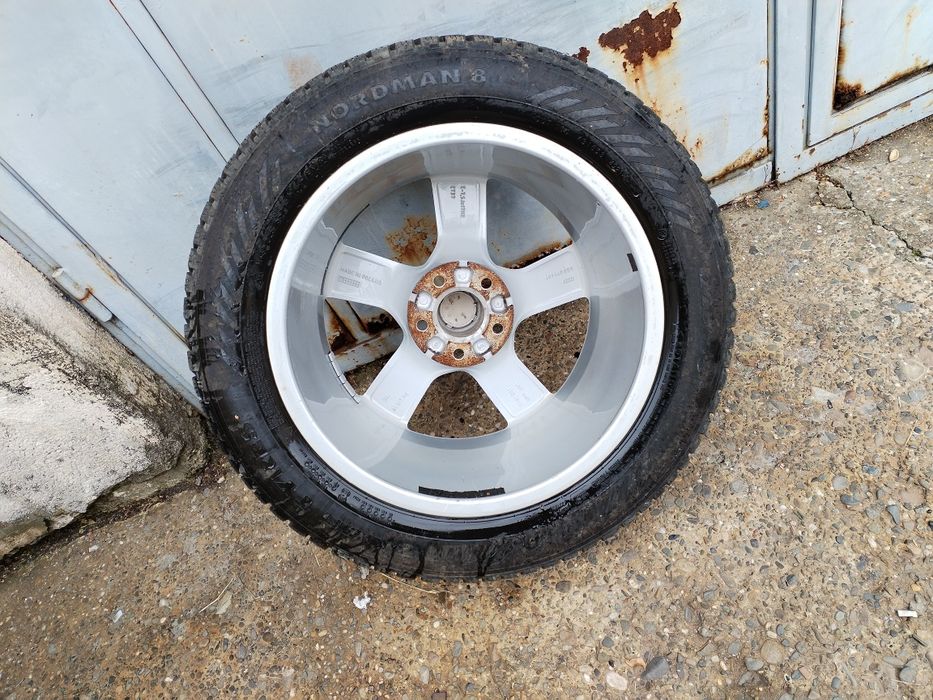 Jante Aluminiu 5x112 R17 66,5 Audi A6 C7+Anvelope Iarnă 225 55 R17