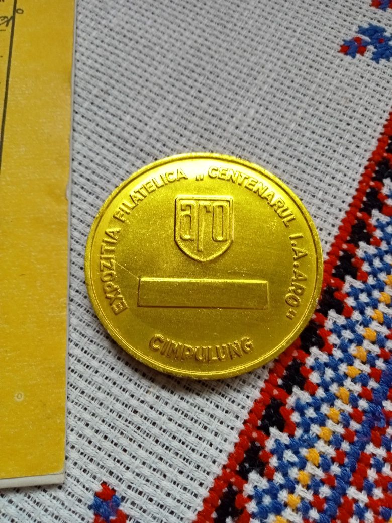 Diploma și placheta ARO,Expofil Aro 1985,vechi de colecție ,Comunism