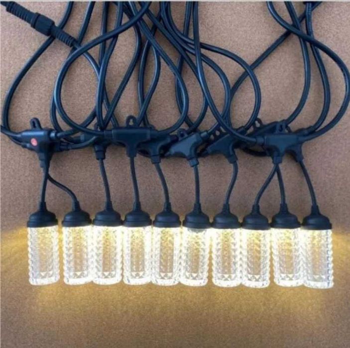 Ghirlanda interior/exterior 10m 10bec 220v, alb cald