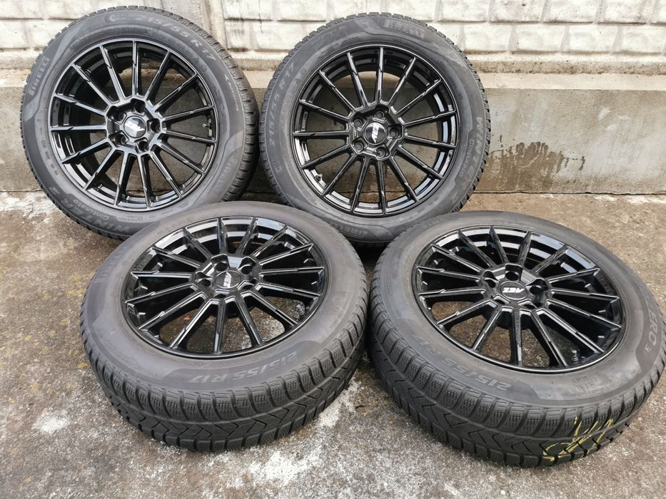 jante AEZ (5x112) + anvelope iarna Pirelli 215 55 R17; DOT2824; 7mm