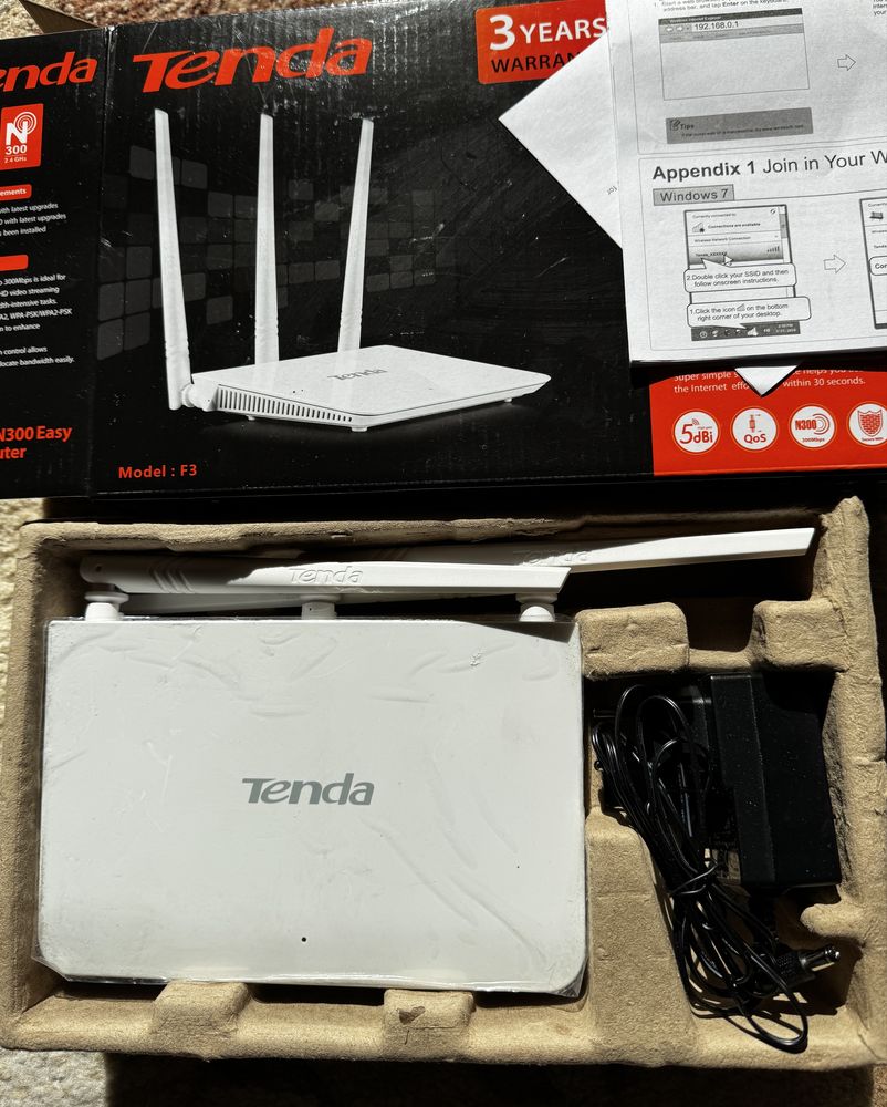 Tenda F3 300Mbps 3x5dBi WiFi