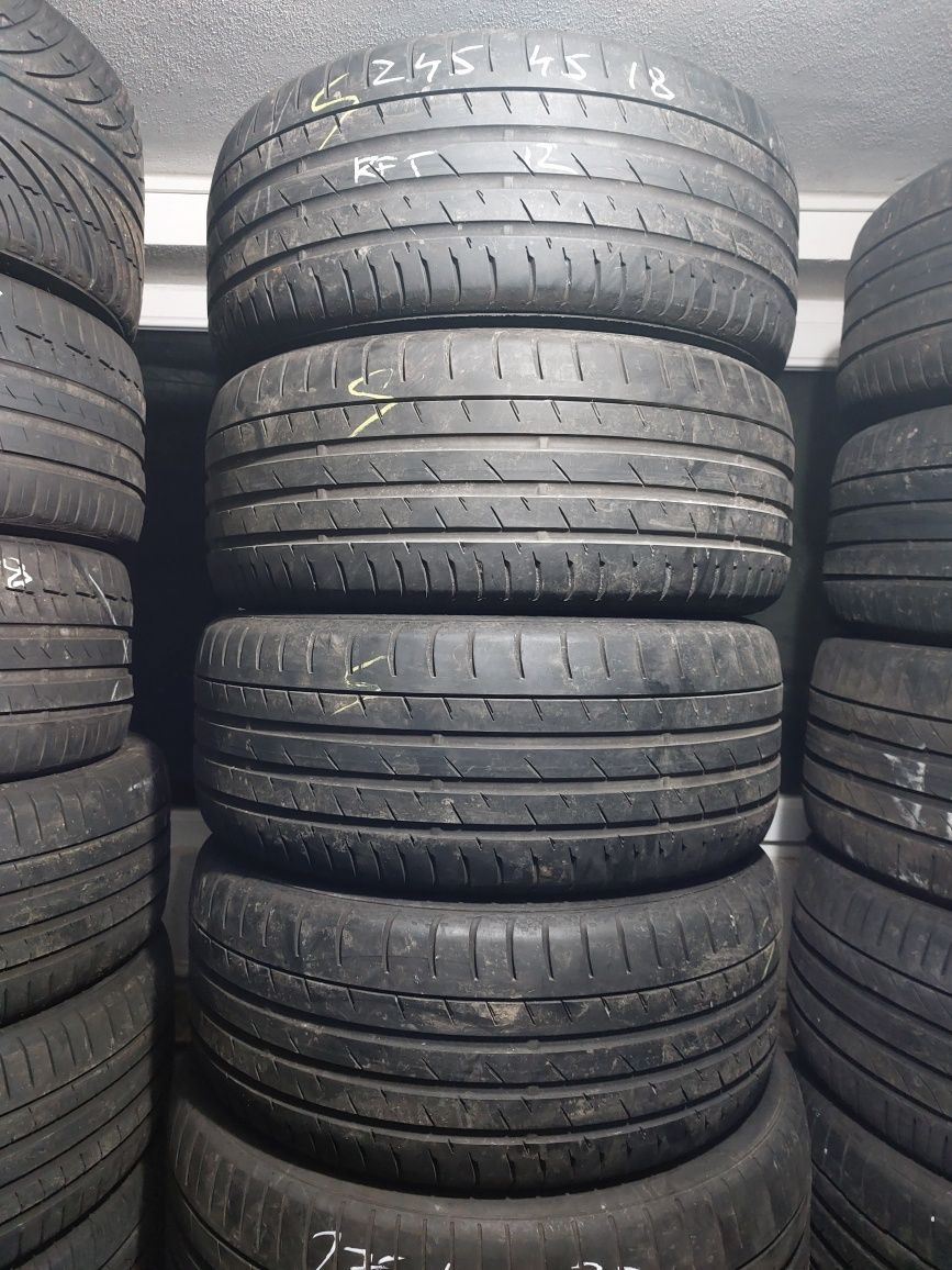 4 anvelope 245/45 R18 Continental runflat