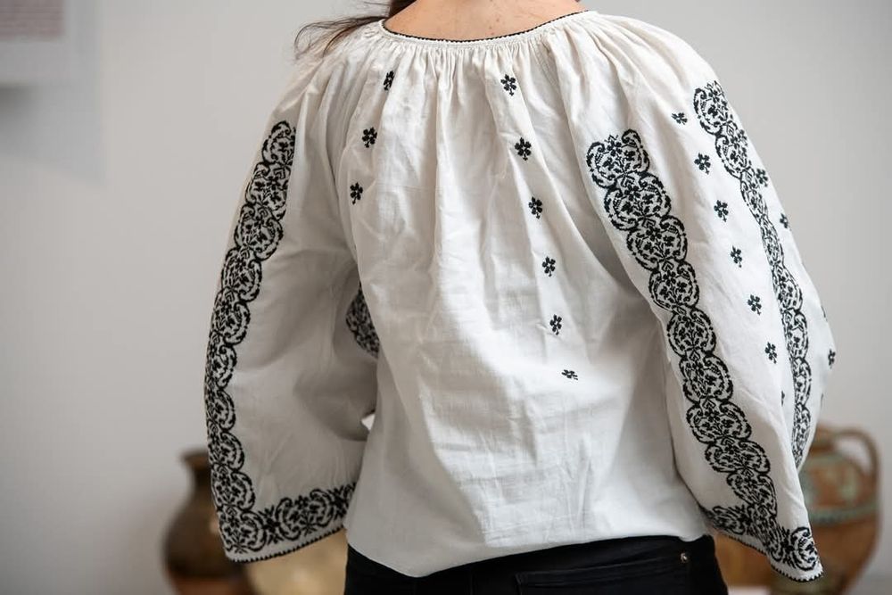 Cămașă populară/ie/tradițional/cusut manual/handmade