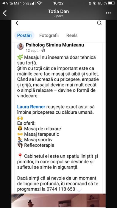 Masaj terapeutic&Pedichiura Medicala