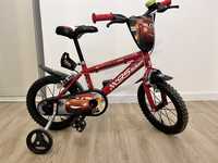 Bicicleta pentru copii, roti de 14”, roti ajutatoare, 4-6 ani, Cars