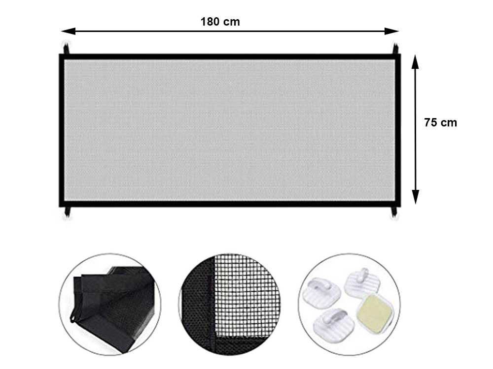 Преграда мрежа за врата за куче, котка и дете - ограничител