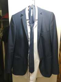 Школьная форма, костюм (пиджак, брюки, галстук, рубашки белые, ремень)