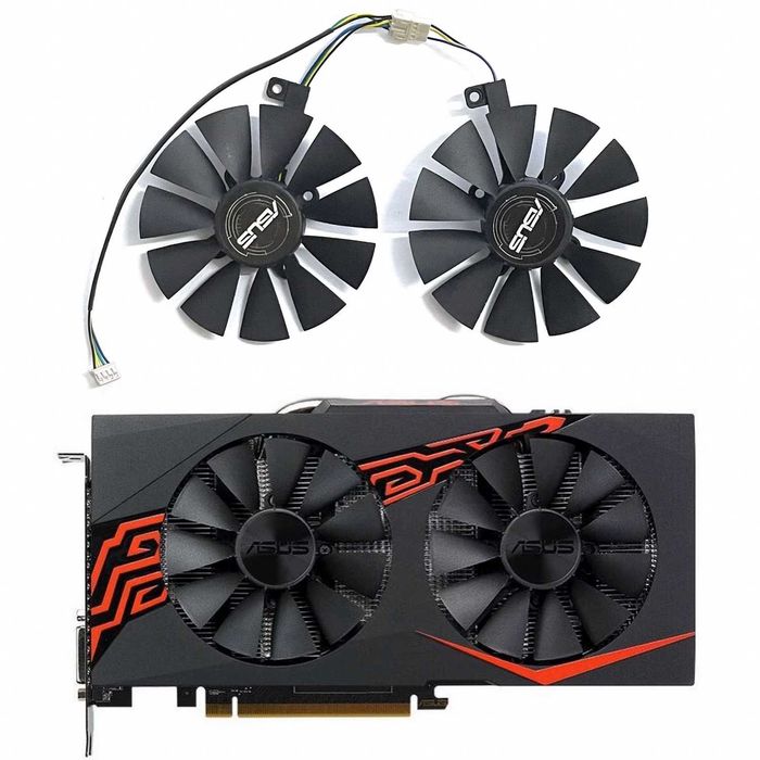 ASUS ventilator Setul fan 95mm RX 470 580 570 GTX 1050Ti 1070Ti 1080Ti