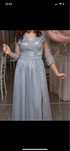 Rochie eveniment gri cu dantela