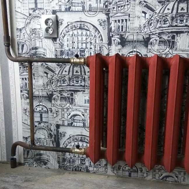 Установка радиатора батареи отопления