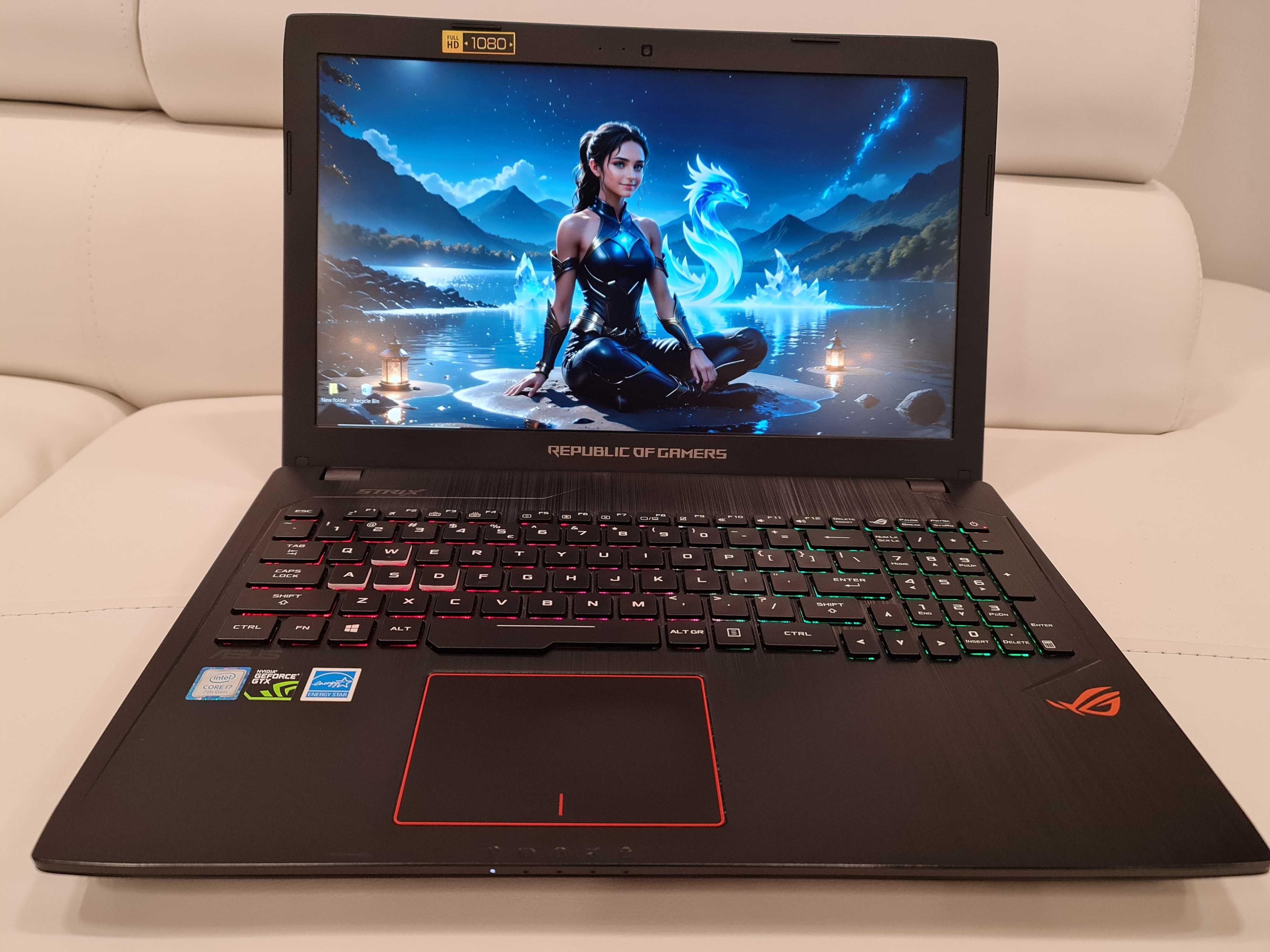 Laptop gaming Asus Rog strix, intel core i7-, video NVIDIA, ram 16 gb