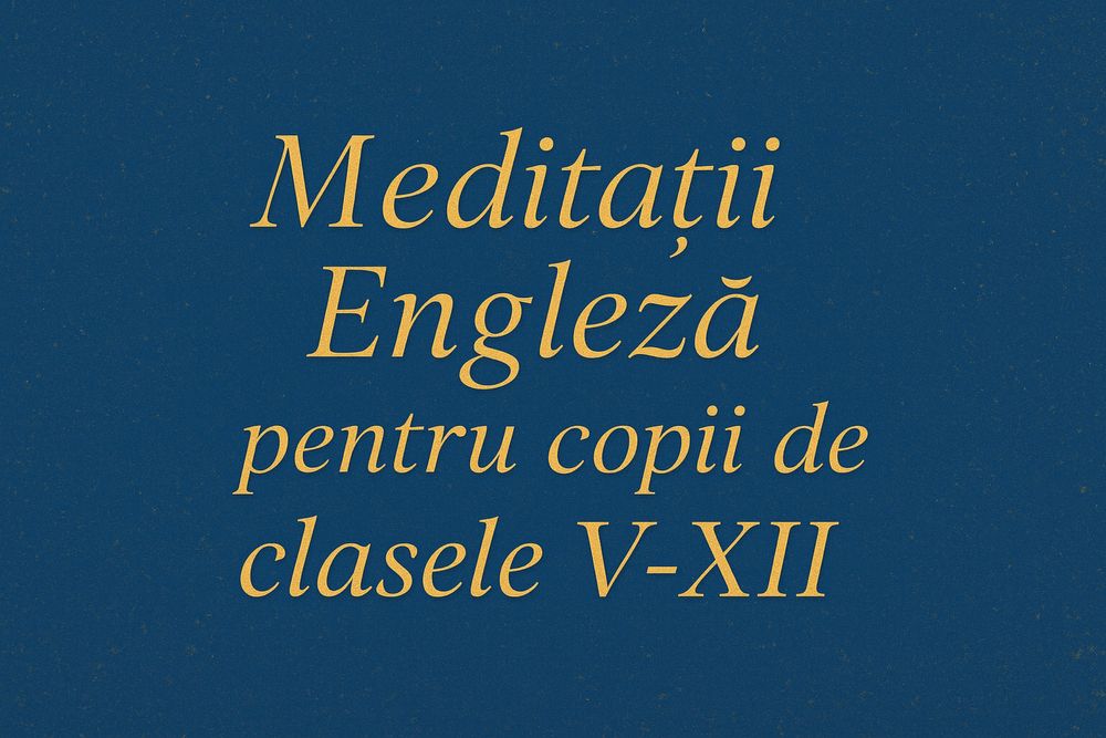 Meditații limba engleză 40 lei/oră