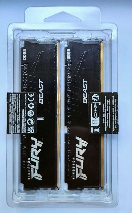 Рам памет Kingston FURY Beast Black 64GB (2x32GB) 5600Mhz DDR5