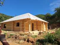 Cabane lemn rotund