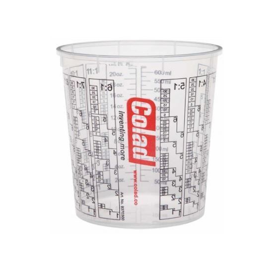 Cana vopsire gradate Colad 700ml, 50 buc. Pahar plastic amestec vopsitorie
