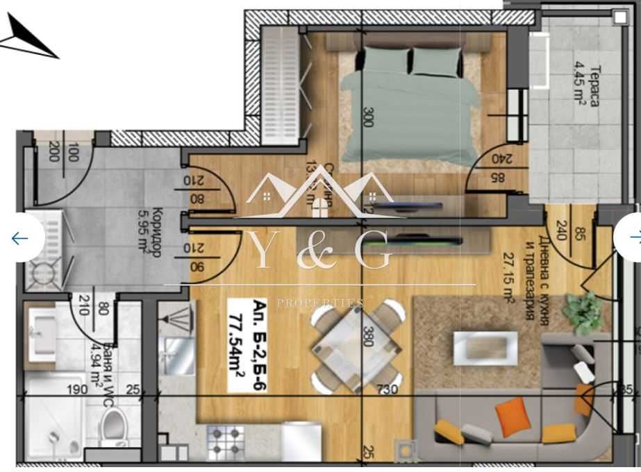 Продава се Двустаен апартамент в Пловдив, Христо Смирненски - 77 кв.м за 947 €/кв.м - Снимка #1