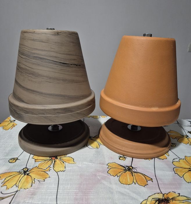 Lampa decorativa incalzire din teracota cu lumanari!