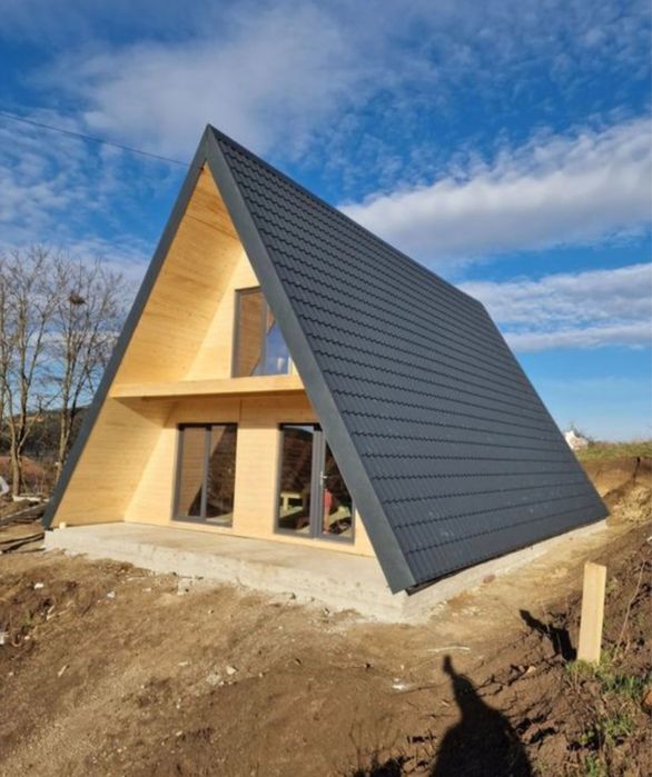 Cabane A-frem din lemn