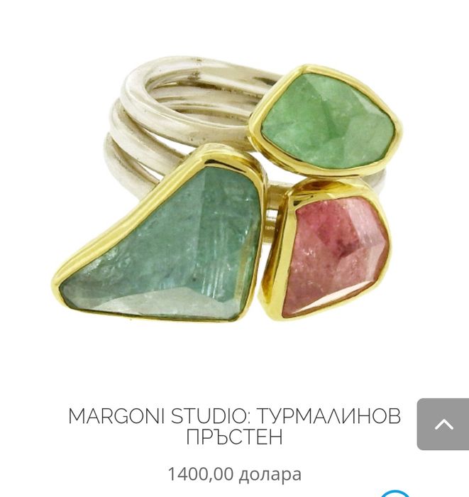 Дизайнерски пръстен уникат Symmetry на дузайнеркара Mary Margoni