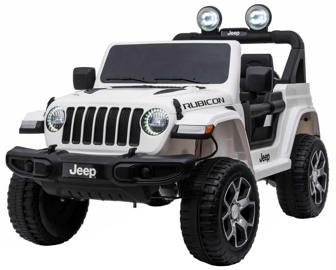 Masinuta electrica copii 2-8 ani Jeep Rubicon 4x4, Roti Moi  Alb