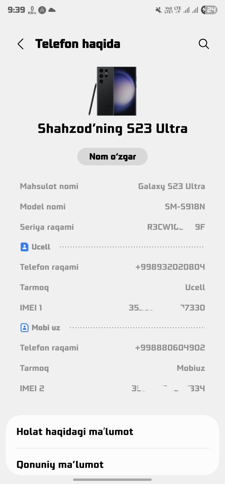 Samsung galaxy s23 Ultra 12/512