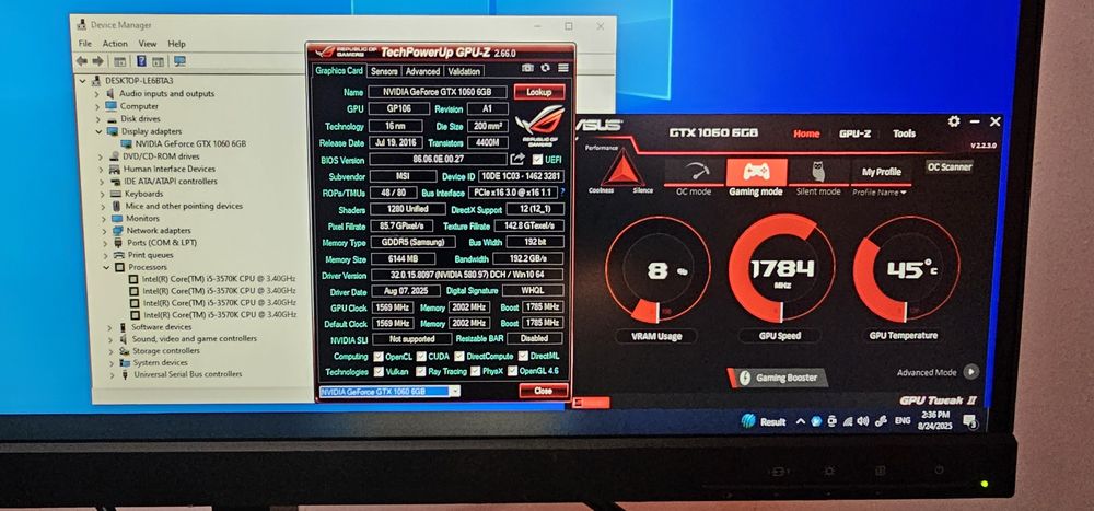 Placa video MSI GeForce GTX 1060 GAMING X 6GB GDDR5 192-bit