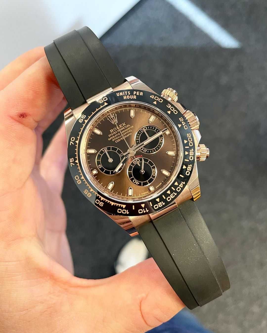 Часовници 40mm / шоколад розово злато