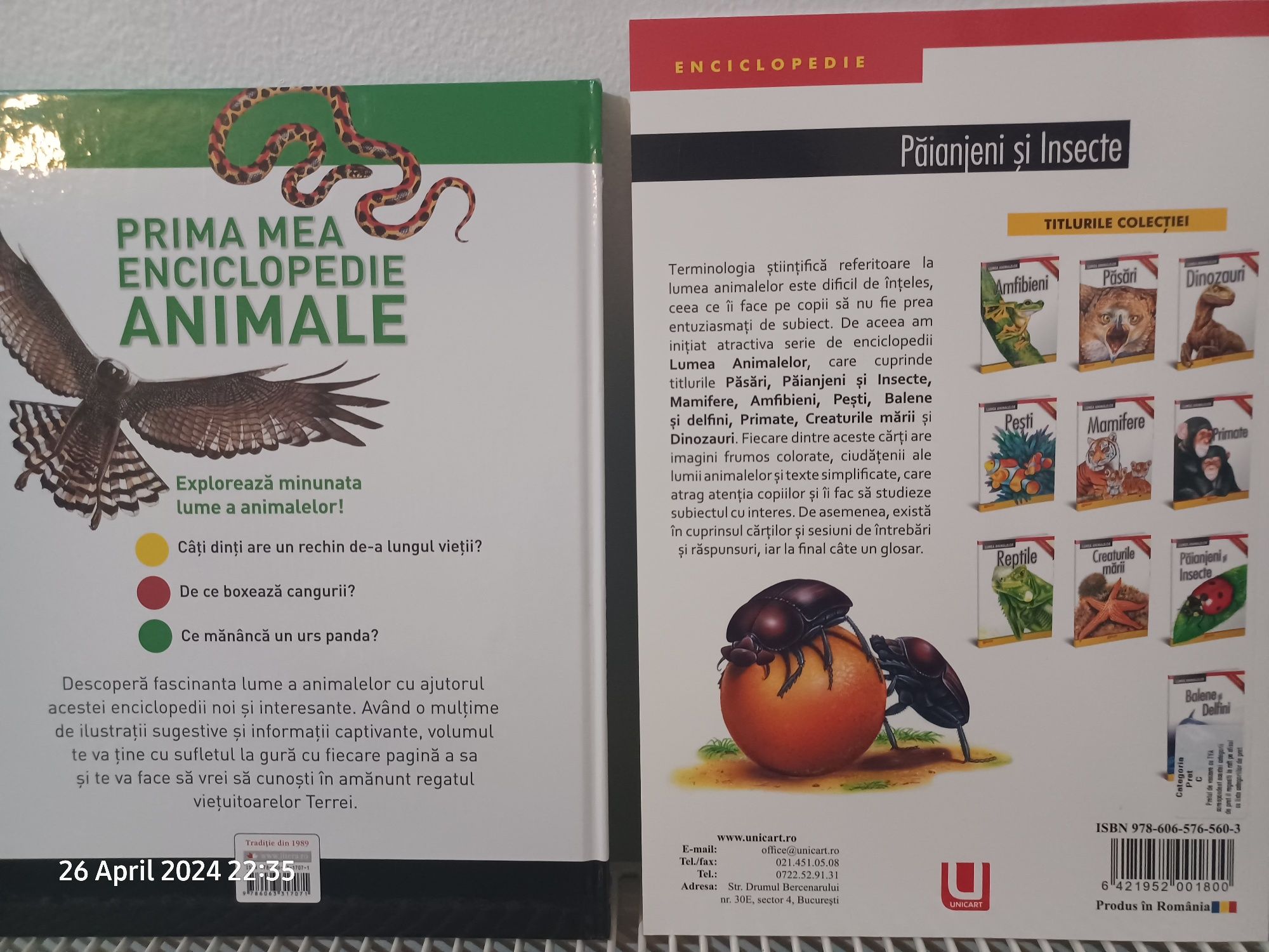 Set enciclopedie cu animale si insecte, paianjeni