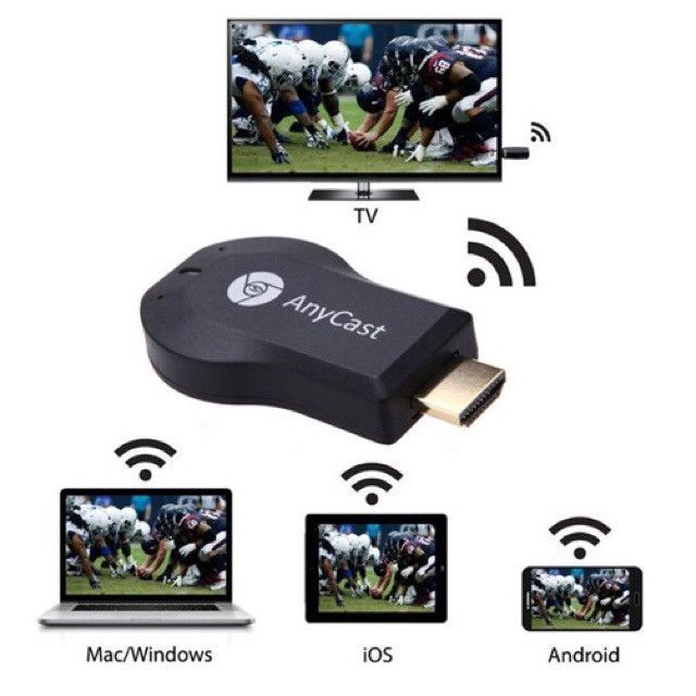 ANYCAST Chromecast мултимедиен HDMI плъер прожектор WiFi SmartTV apple