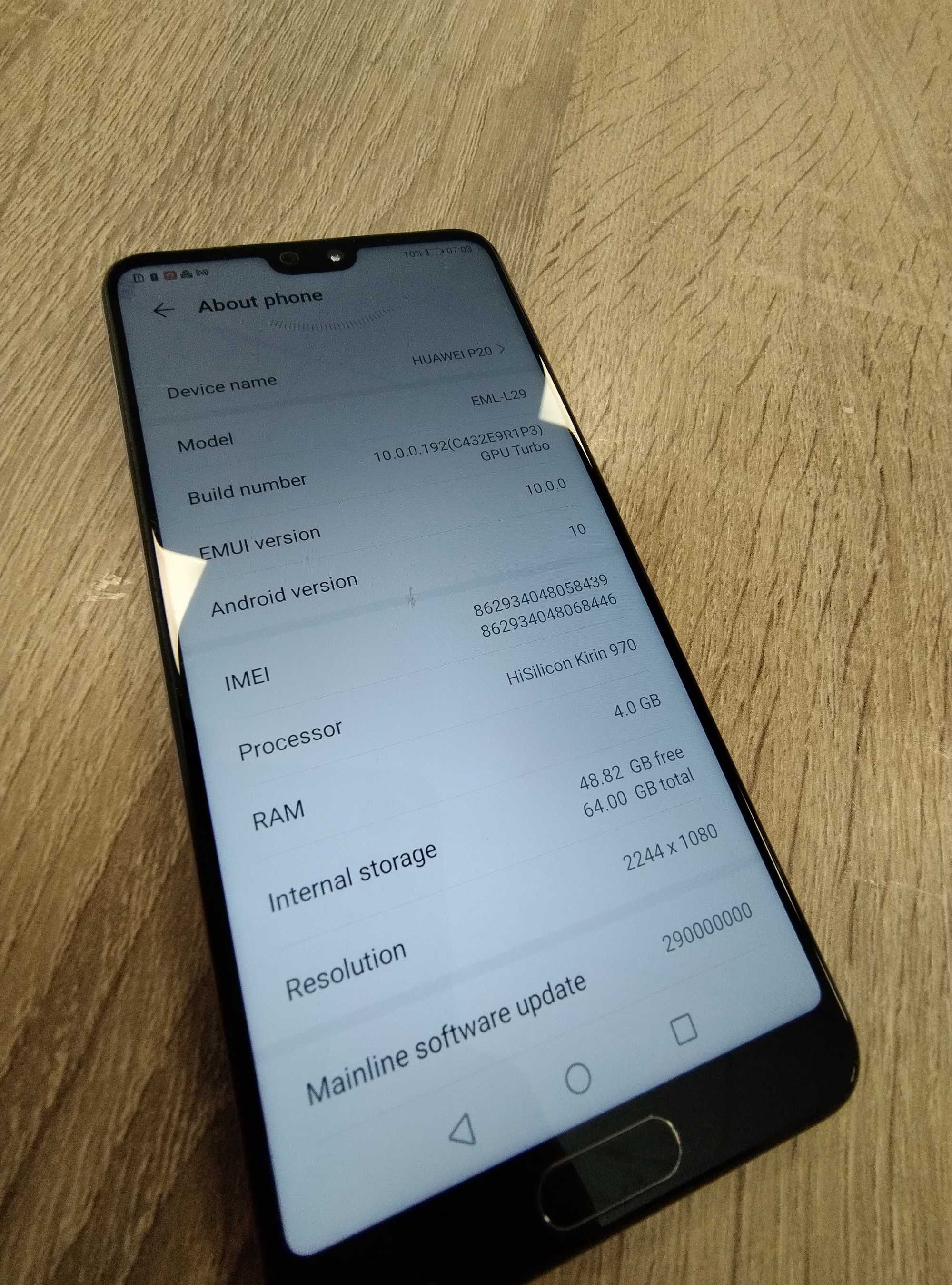Продавам Huawei P20 EML-L29 - 64GB Dual Sim