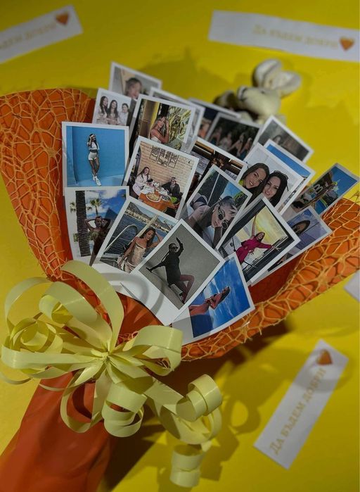 Подарък букети със снимки