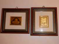 SET 2 TABLOURI - Work of Art on 23ct. Gold Leaf - Simboluri aur !