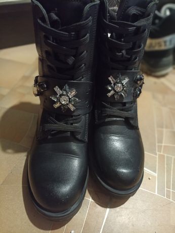 Весенние сапоги (ботинки) 34 р, натуральная кожа, Kemal Pafi
