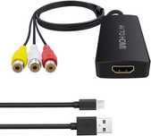 Convertor adaptor RCA la HDMI, AV la HDMI, 1080p, Plug and Play