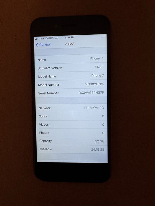 Iphone 7 red 32 gb  91% sanatate baterie