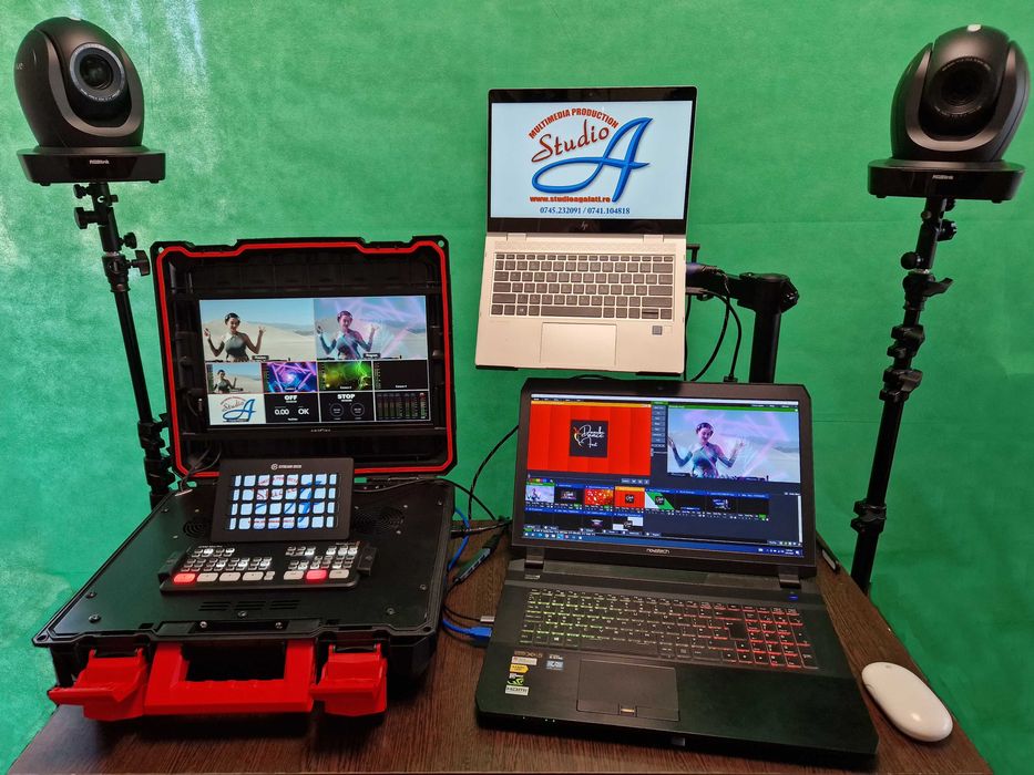 Studio TV portabil- All in One- Blackmagic Atem - Mixer video