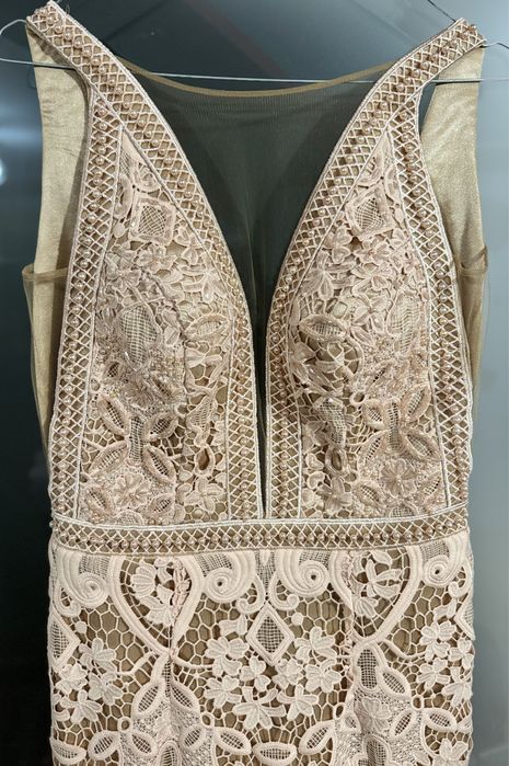 Rochie crem cu perle